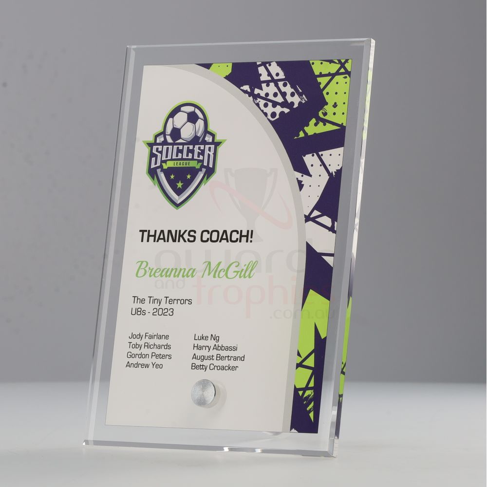 Soccer Team Colours Plaque V6 150mm
